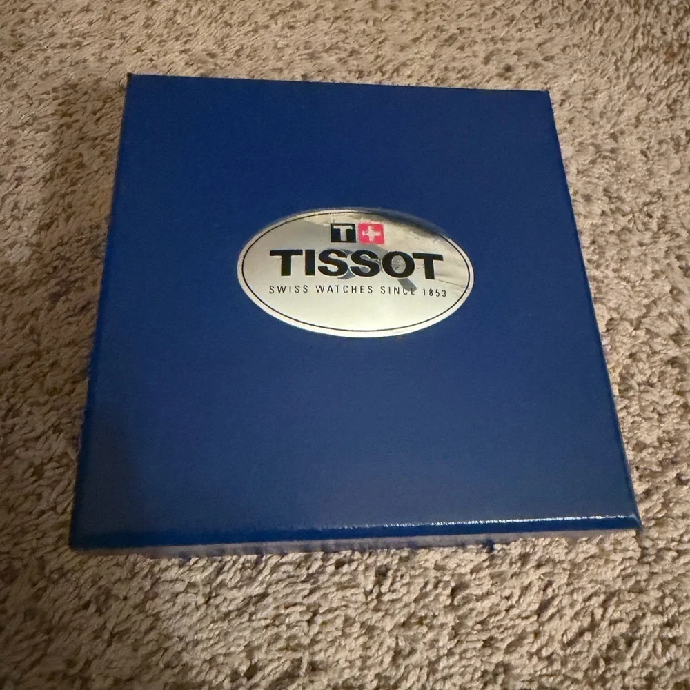 Tissot Silver Watch with White Dial and Dark Blue Subdials - Picture 8 of 8